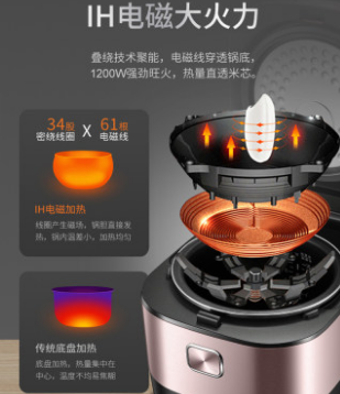 苏泊尔IH球釜电饭煲智能多功能家用5升l电饭锅