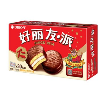 好丽友巧克力派30枚1020g